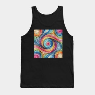 Psychedelic looking abstract illustration of Swirls Tank Top